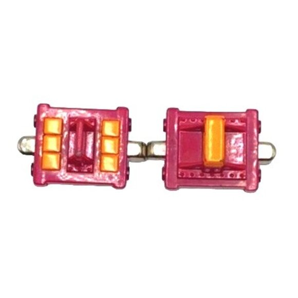 Miniature Red & Orange Train Cars With Connectors - Picture 4 of 4